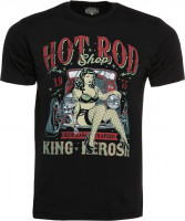 King Kerosin T-Shirt Hot Rod Shop 1955 Black