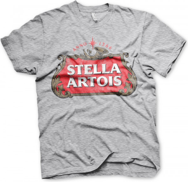 Stella Artois Washed Logo T-Shirt Heather-Grey
