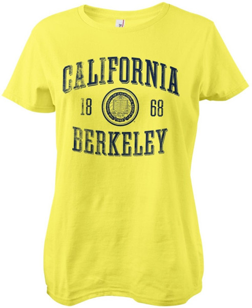 Berkeley University of California Washed Seal Girly Tee Damen T-Shirt Yellow