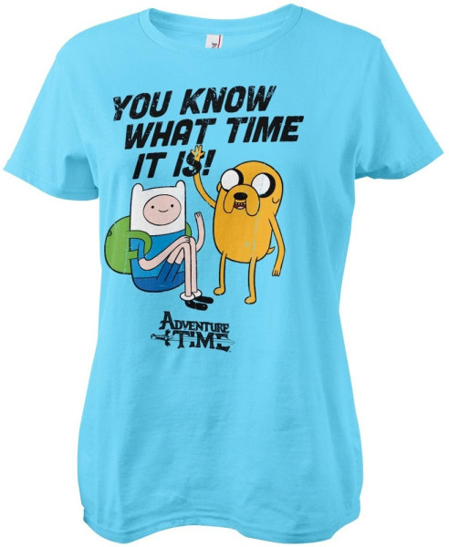 It'S Adventure Time Girly Tee Damen T-Shirt Skyblue