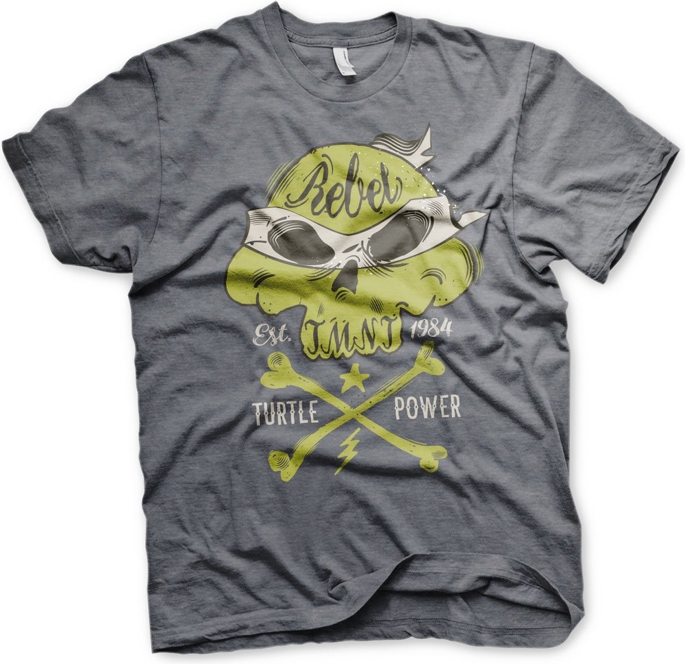Teenage Mutant Ninja Turtles TMNT Rebel Turtle Power T-Shirt Dark-Heather - Herren / Unisex