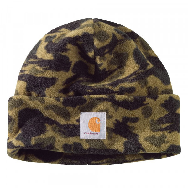 Carhartt Mütze Fleece Camo Beanie Black Blind Duck Camo