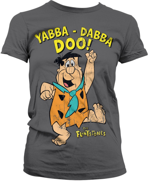 The Flintstones Yabba-Dabba-Doo Girly Tee Damen T-Shirt Olive