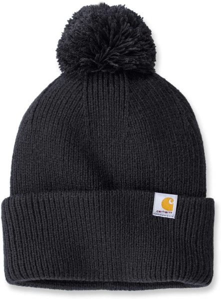 Carhartt Damen Mütze Knit Pom-Pom Cuffed Beanie Black