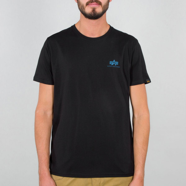 Alpha Industries Basic T Small Logo T-Shirt / Unisex Black/Blue