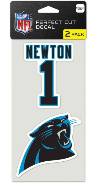 Carolina Panthers Cam Newton NFL Aufkleber American Football NFL Weiß