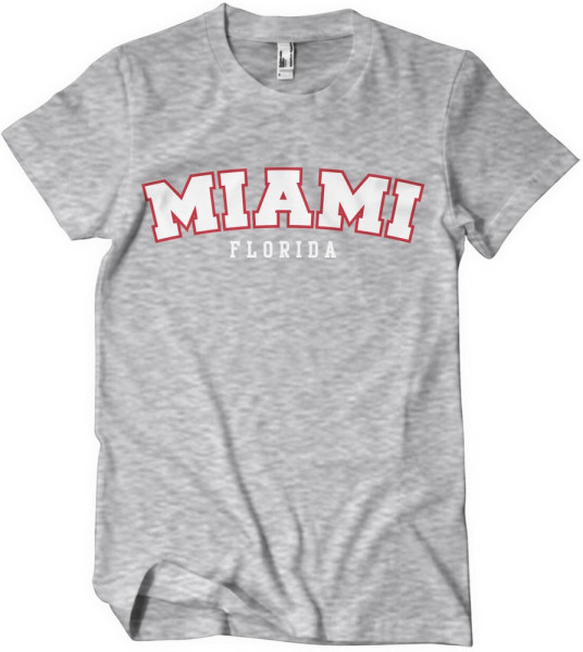 Miami Florida T-Shirt Heather-Grey