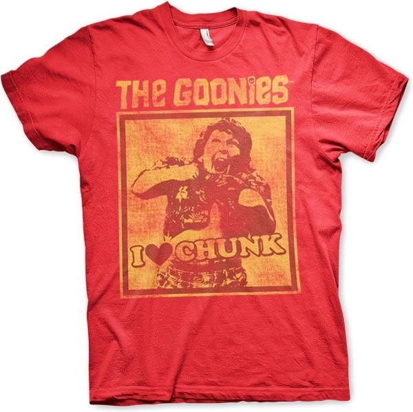The Goonies I Love Chunk T-Shirt Red