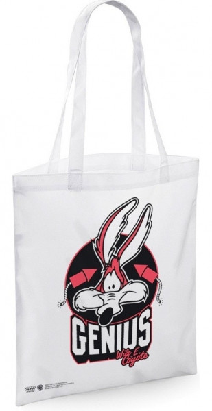 Looney Tunes Genius Wile E. Coyote Tote Bag Tasche White
