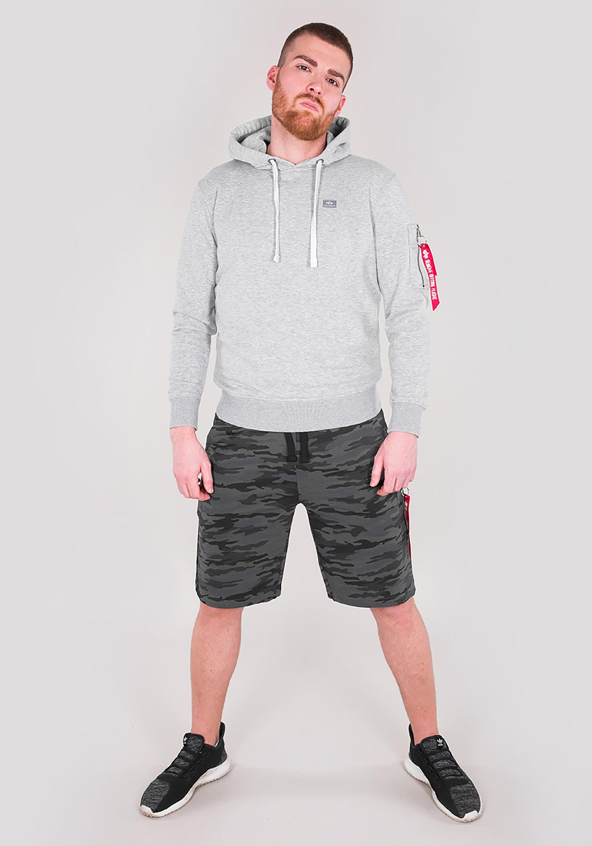 Alpha Industries Shorts X Fit Cargo Short Camo Black Camo Shorts Herren Lifestyle kustom kult