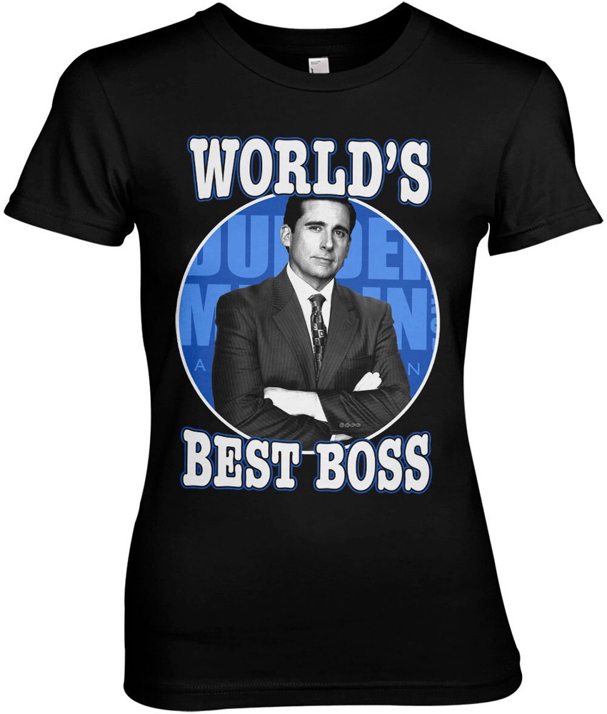 The Office World's Best Boss Girly Tee Damen T-Shirt Schwarz - Damen