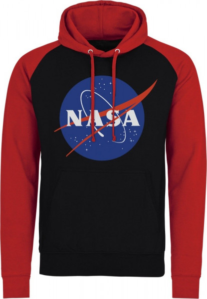 NASA Insignia Baseball Hoodie Black-Red