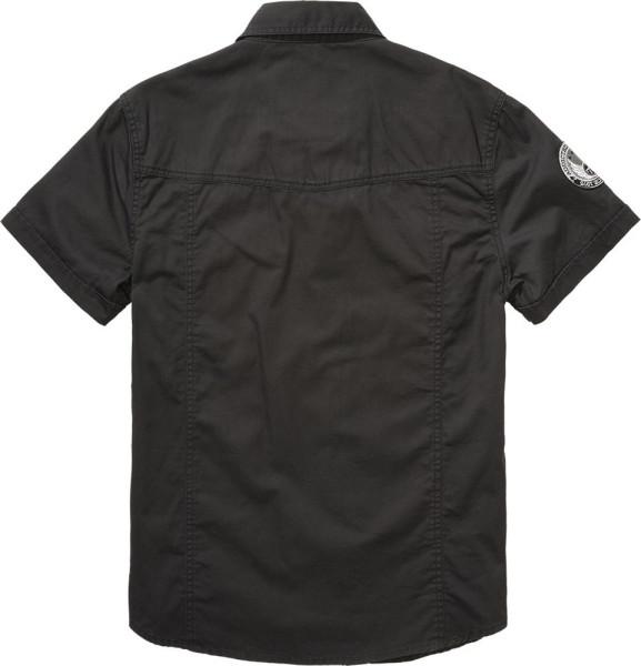 Brandit Herren Hemd Luis Vintage Shirt Short Sleeve Black