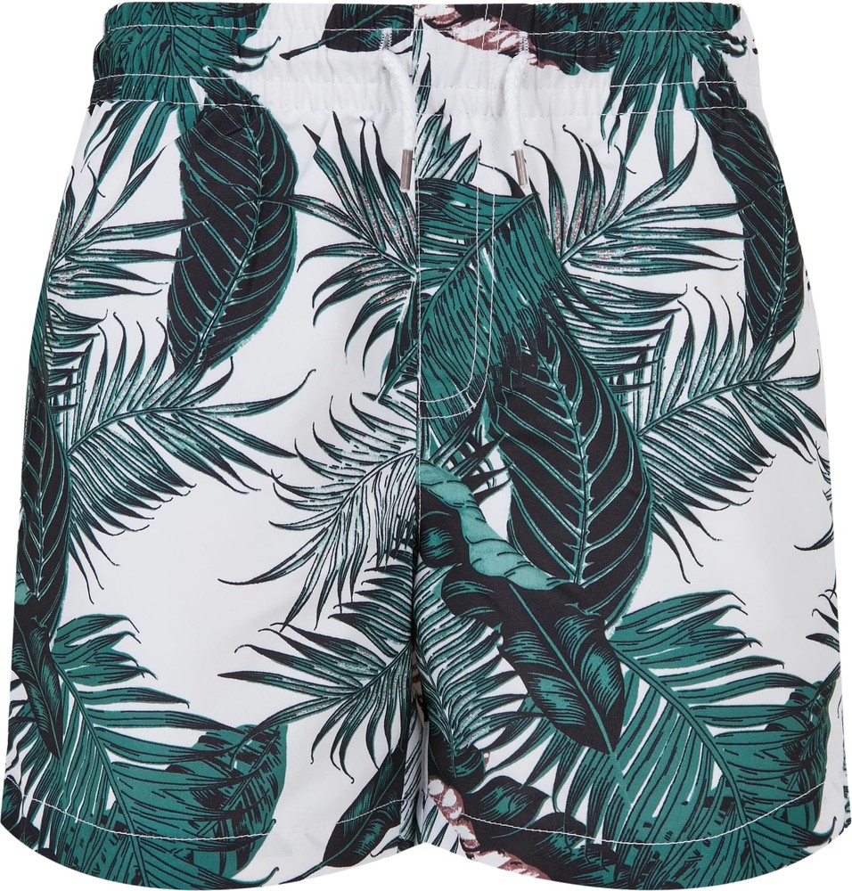 Urban Classics Jungen Boys Pattern Swim Shorts Palm Leaves Aop - Herren / Unisex