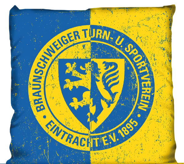 Eintracht Braunschweig Kissen Fussball Blau/Gelb