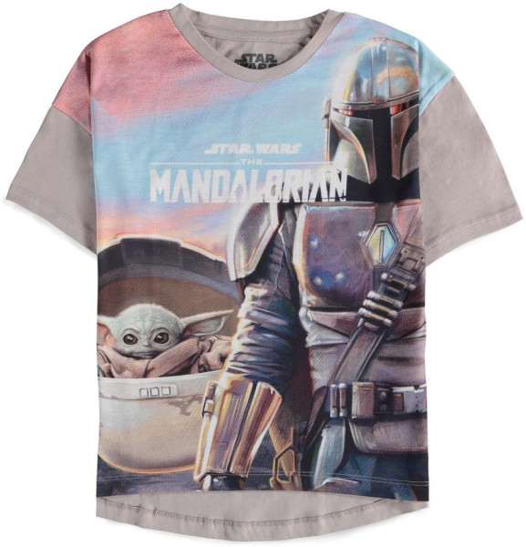 The Mandalorian - The Child Girls Long Dressed T-shirt Grey