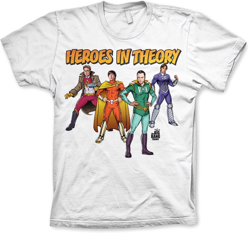 The Big Bang Theory TBBT Heroes In Theory T-Shirt Weiß - Herren / Unisex