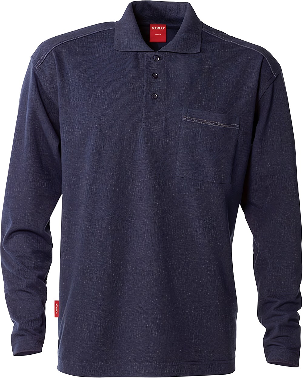 Kansas Longsleeve Poloshirt Langarm 7393 PM Marineblau - Herren / Unisex