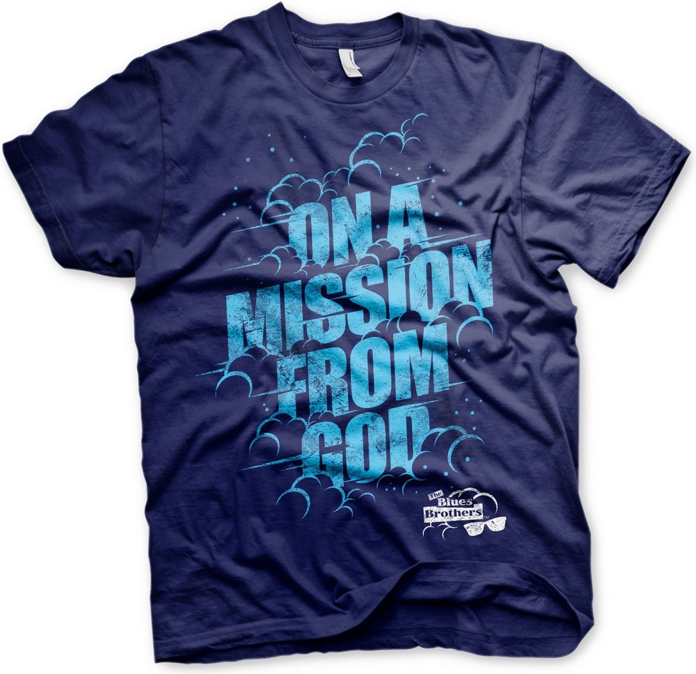 On A Mission From God Blaus Brothers T-Shirt Blau - Herren / Unisex