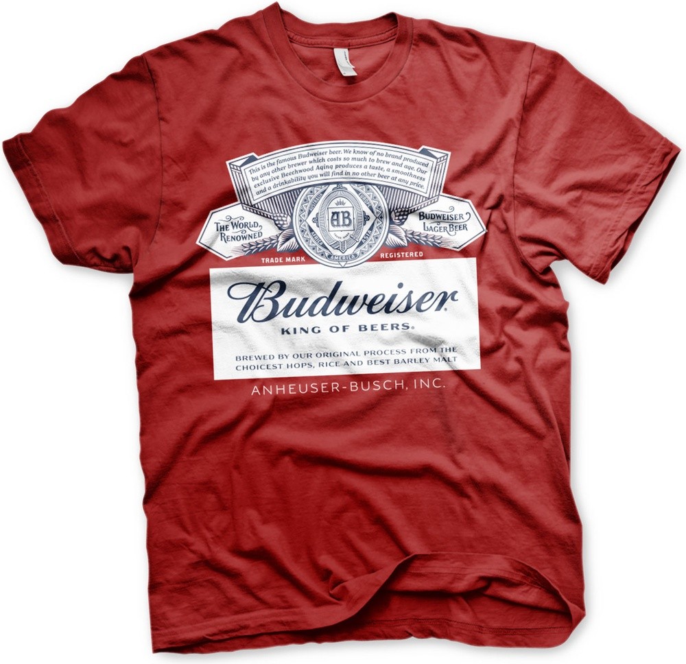 Budweiser Label T-Shirt Tango-Rot - Herren / Unisex