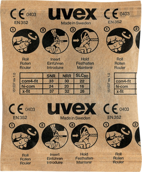 Uvex Gehörschutzstöpsel X-Fit 2112087 Grün Snr 37 Db (21120)-M (100 Stück)