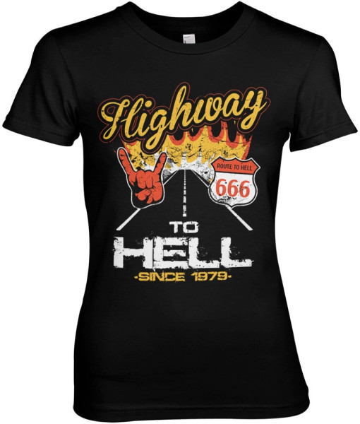 AC/DC Highway To Hell Girly Tee Damen T-Shirt Black