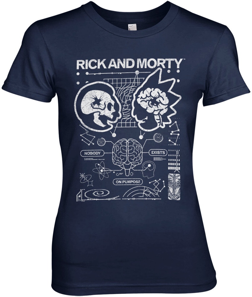Rick and Morty T-Shirt Nobody Exists On Purpose Girly Tee WB-5-RM015-H83-17 - Damen