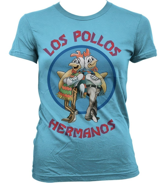 Breaking Bad Los Pollos Hermanos Girly T-Shirt Damen Skyblue