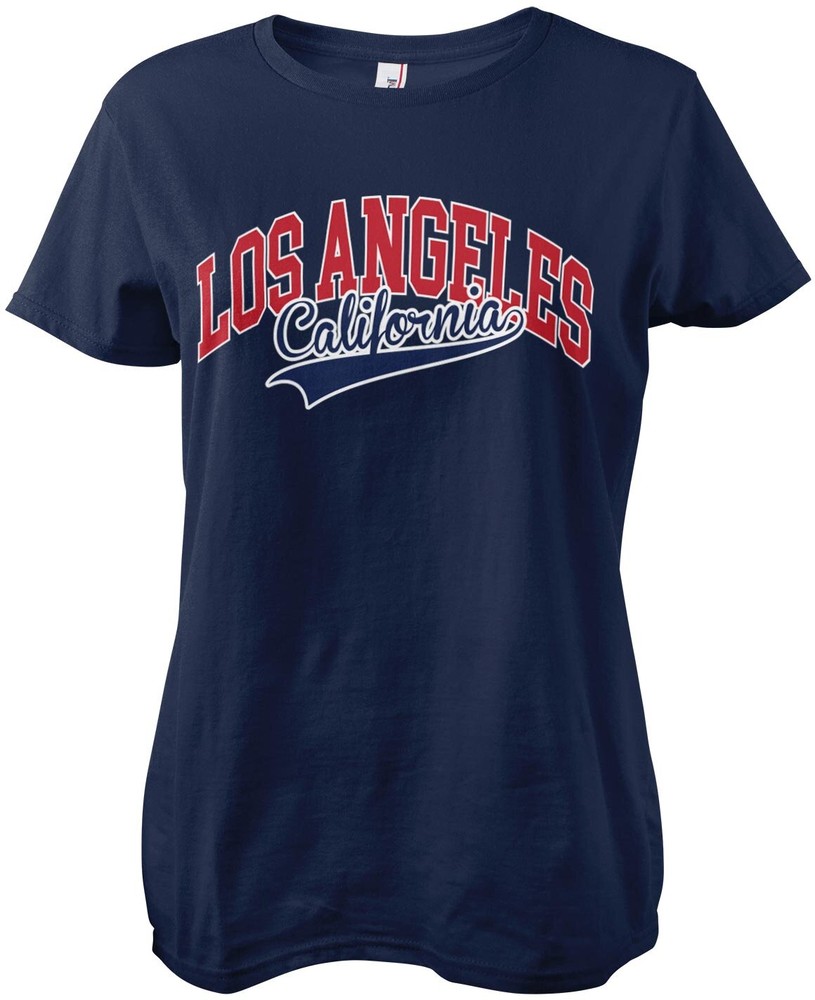 Hybris Los Angeles California Girly Tee Damen T-Shirt Blau - Damen