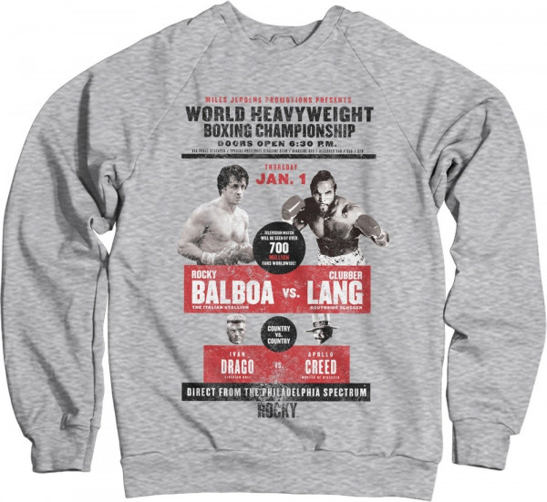 Rocky World Heavyweight Poster Sweatshirt Heather-Grey