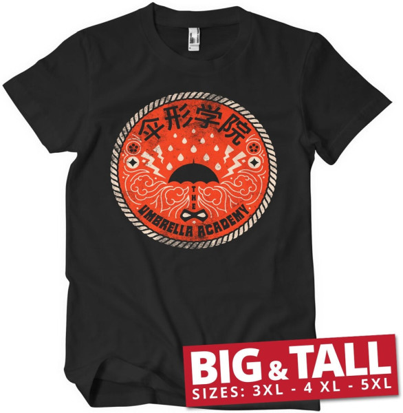 Umbrella Academy Distressed Patch Big & Tall T-Shirt Black
