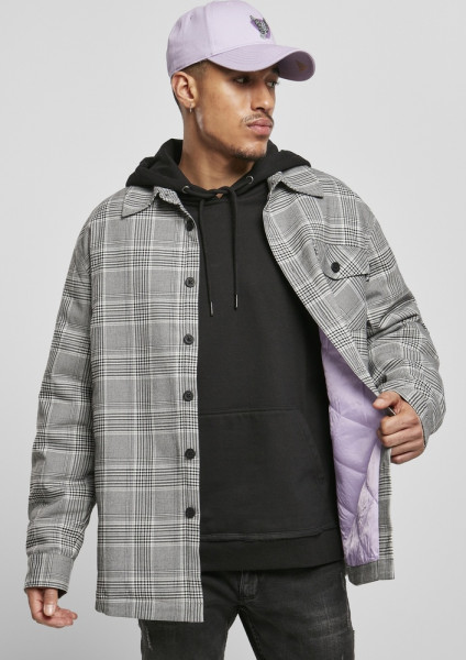 Cayler & Sons Jacke Plaid Out Quilted Shirt Jacket Black/White