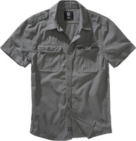 Brandit Herren Hemd Vintage Shirt Short Sleeve Charcoal Grey