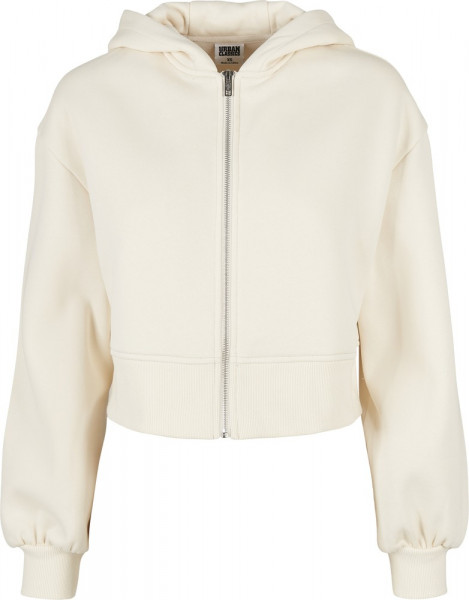 Urban Classics Damen Ladies Short Oversized Zip Jacket Whitesand