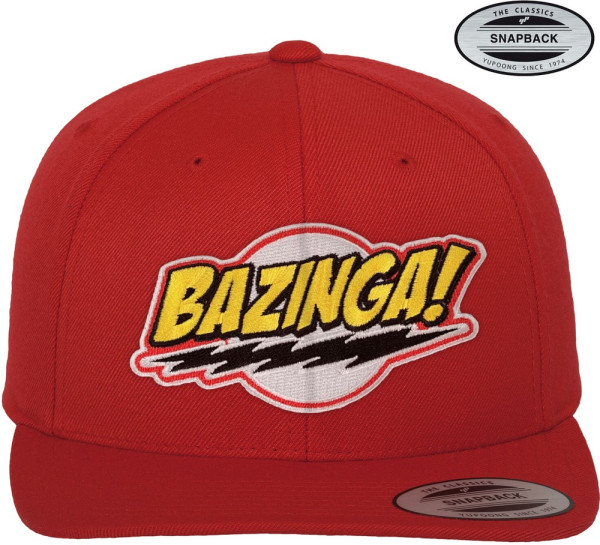 The Big Bang Theory Bazinga Patch Premium Snapback Cap Red