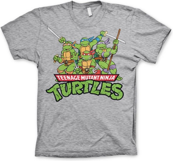 Teenage Mutant Ninja Turtles Turtles Distressed Group T-shirt Heather-Grey
