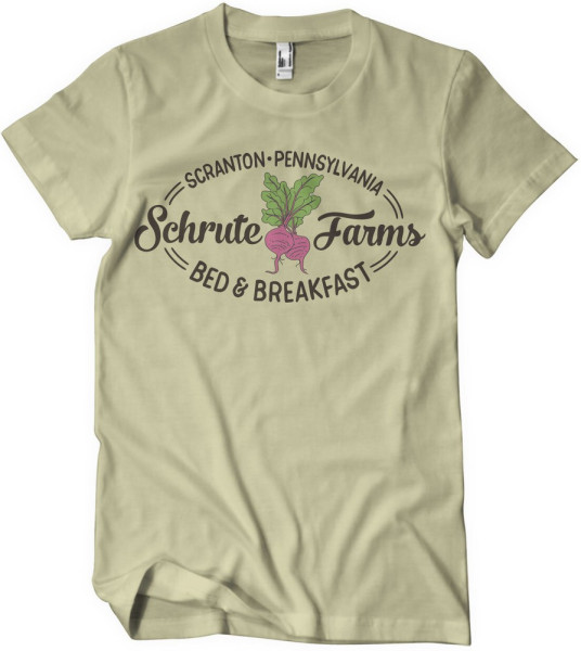 The Office Schrute Farms Bed & Breakfast T-Shirt Khaki