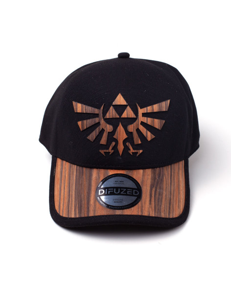 Zelda Wooden Seamless Hyrule Cap Black