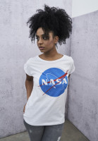 Mister Tee Female Shirt Ladies NASA Insignia Tee White