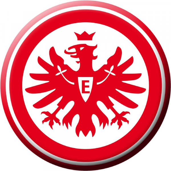 Eintracht Frankfurt Fleecekissen Logo Fussball Rot/Weiß