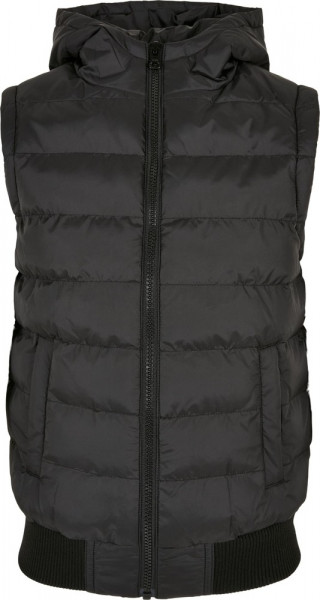Urban Classics Jungen Boys Small Bubble Hooded Vest Black/Black