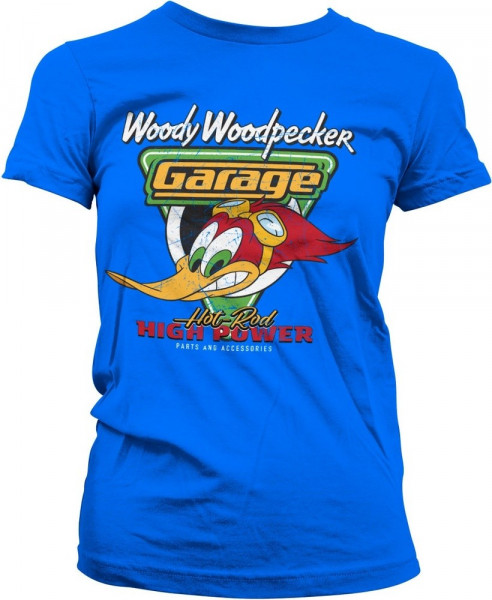 Woody Woodpecker Garage Girly Tee Damen T-Shirt Blue
