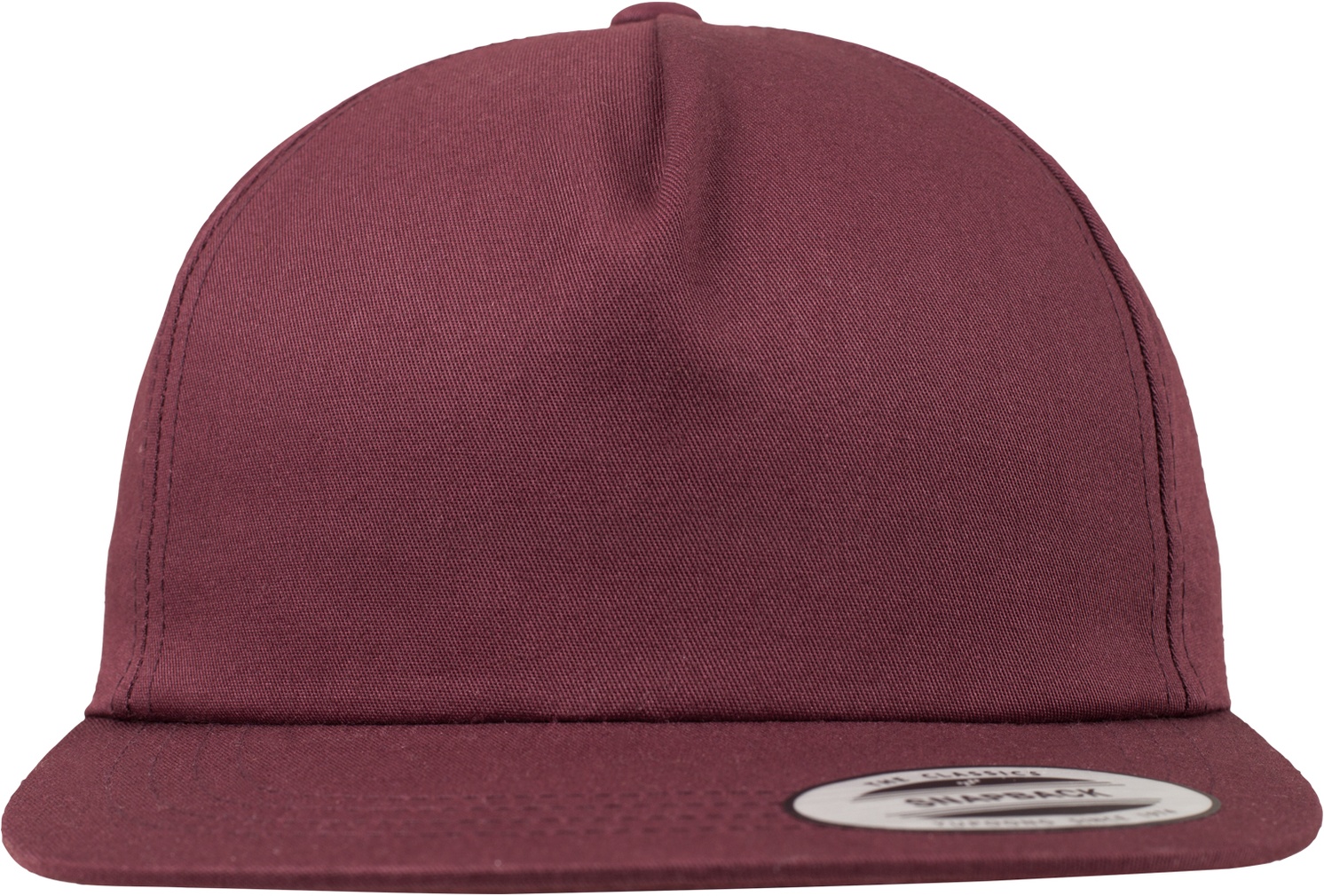 Flexfit Cap Unstructured 5-Panel Snapback Maroon - Herren / Unisex