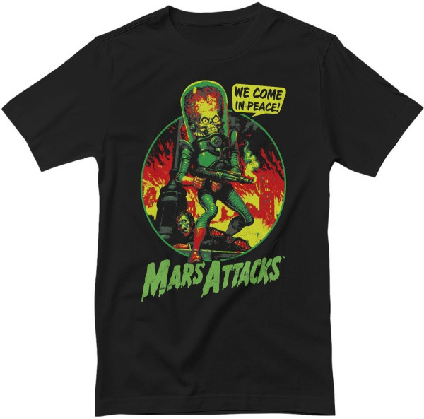 Mars Attacks We Come In Peace T-Shirt TPS-1-MA003-H73-1