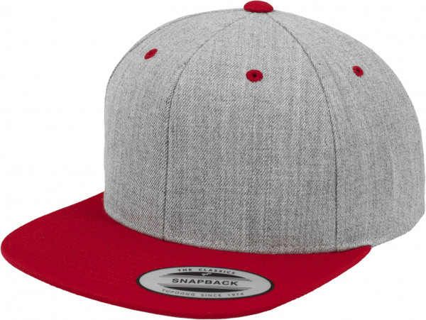 Flexfit Cap Classic Snapback 2-Tone Heather Grey/Red