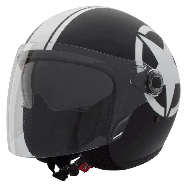 Premier Motorrad Helm Vangarde Jethelme Star 9 Bm Black