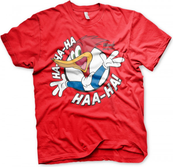 Woody Woodpecker HaHaHa T-Shirt Red