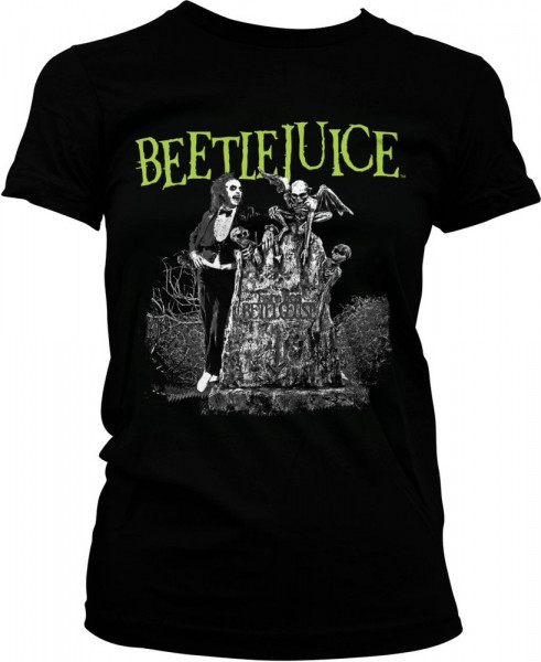 Beetlejuice Headstone Girly Tee Damen T-Shirt Black