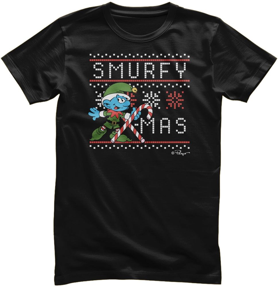 Die Schlümpfe T-Shirt Smurfy X-Mas RB-1-SMF009 - Herren / Unisex