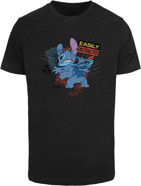 Merchcode T-Shirt Lilo & Stitch Easily Distracted Tee MC1243